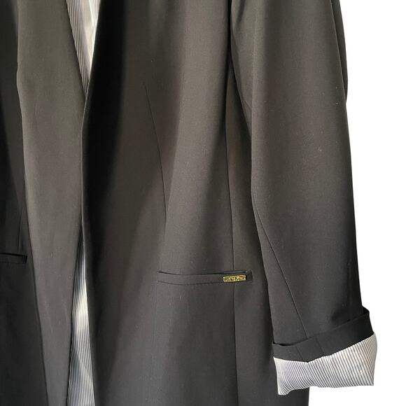 Calvin Klein Womens Blazer Jacket Career Longer Length Size 18W Black Plus - Picture 5 of 11